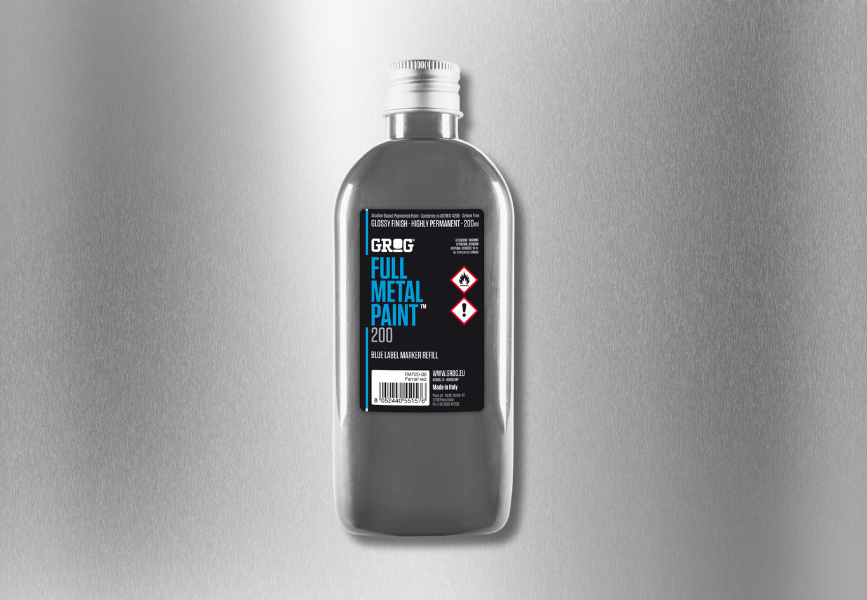 Grog Full Metal Paint 200ml - Burning Chrome