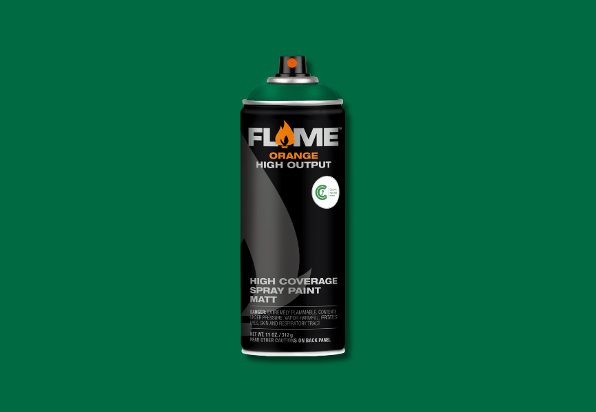 FO-675. Flame Orange - Emerald Green