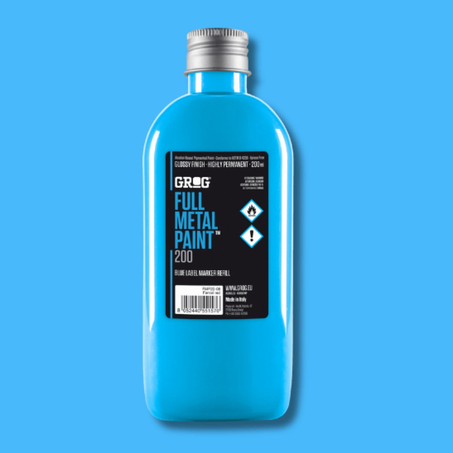 Grog Full Metal Paint 200ml - Iceberg Blue