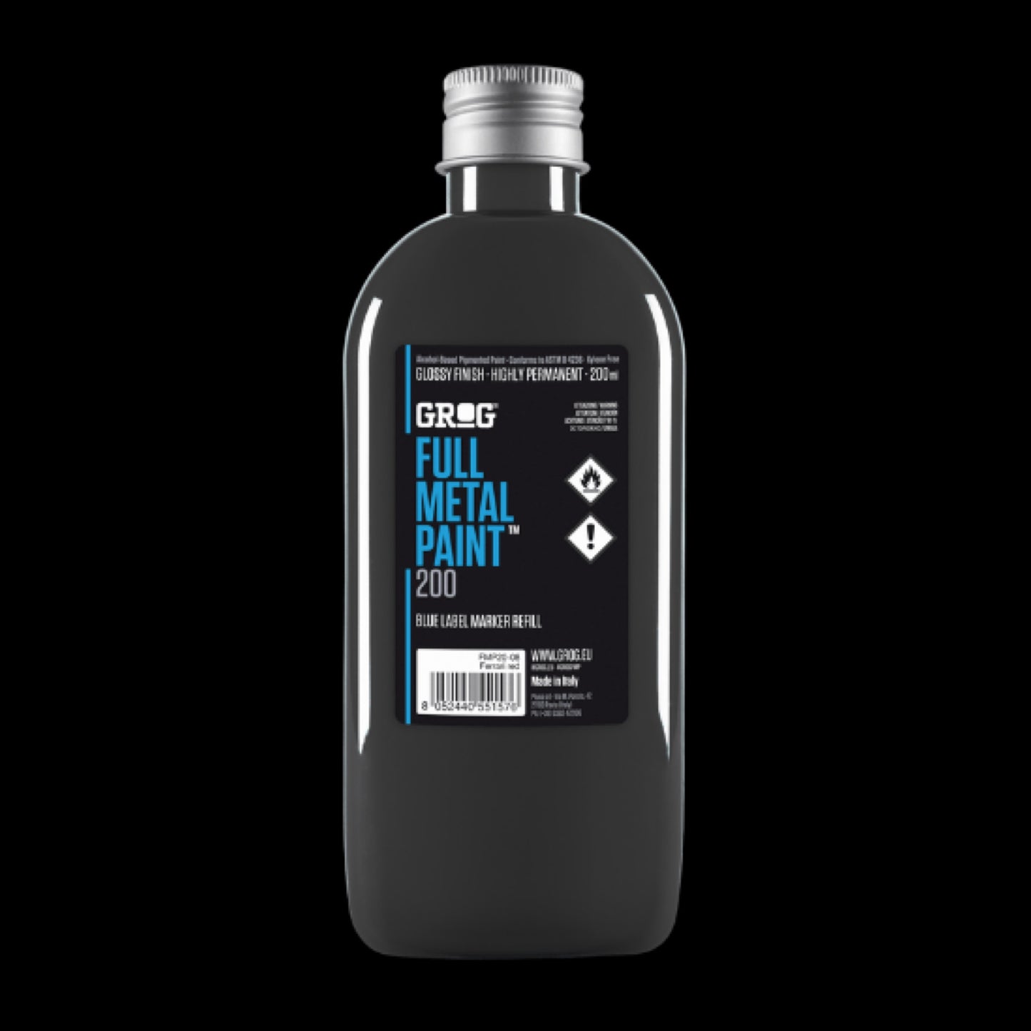 Grog Full Metal Paint 200ml - Death Black