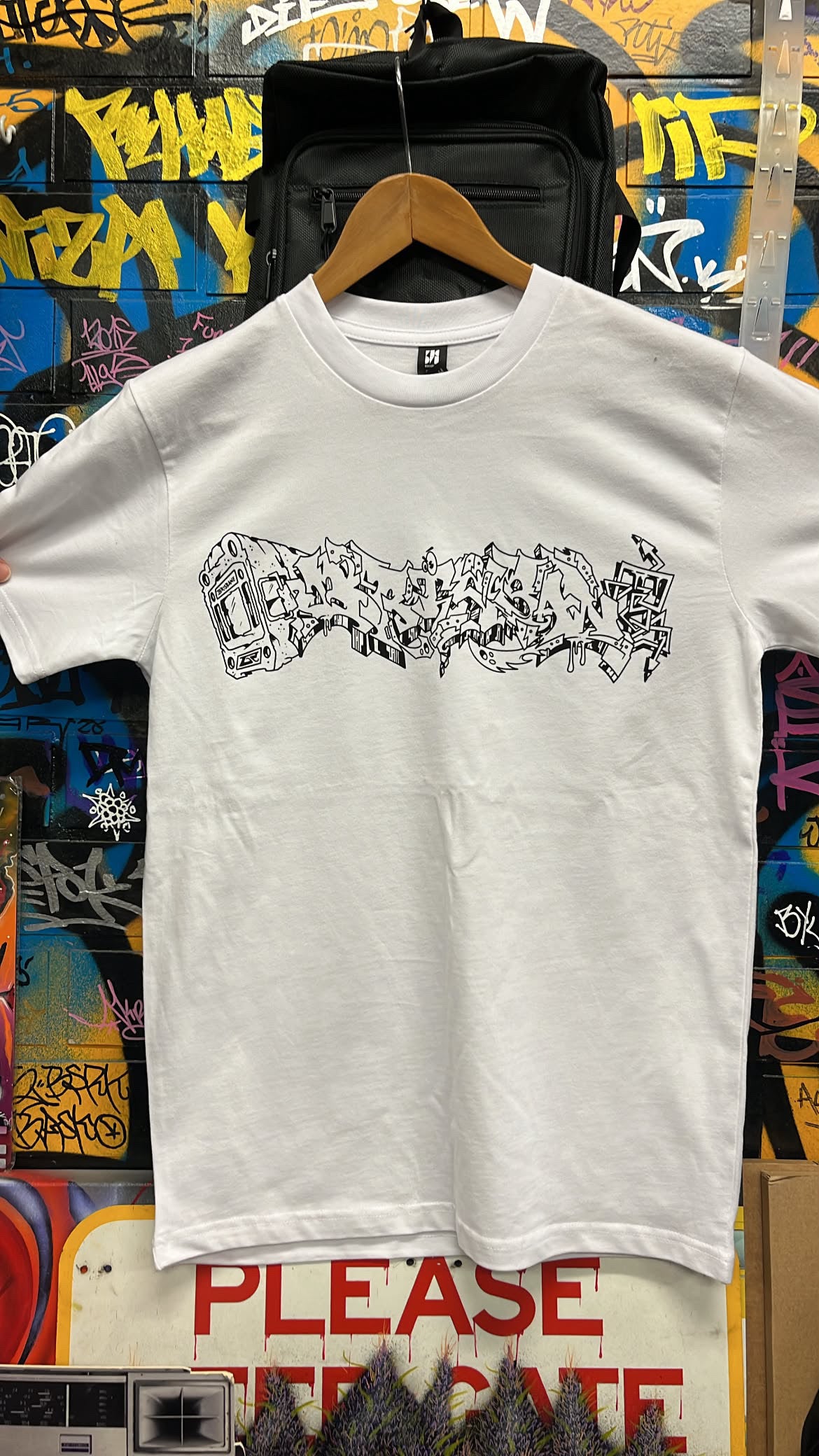 Brisbane Front Print T-Shirt- White