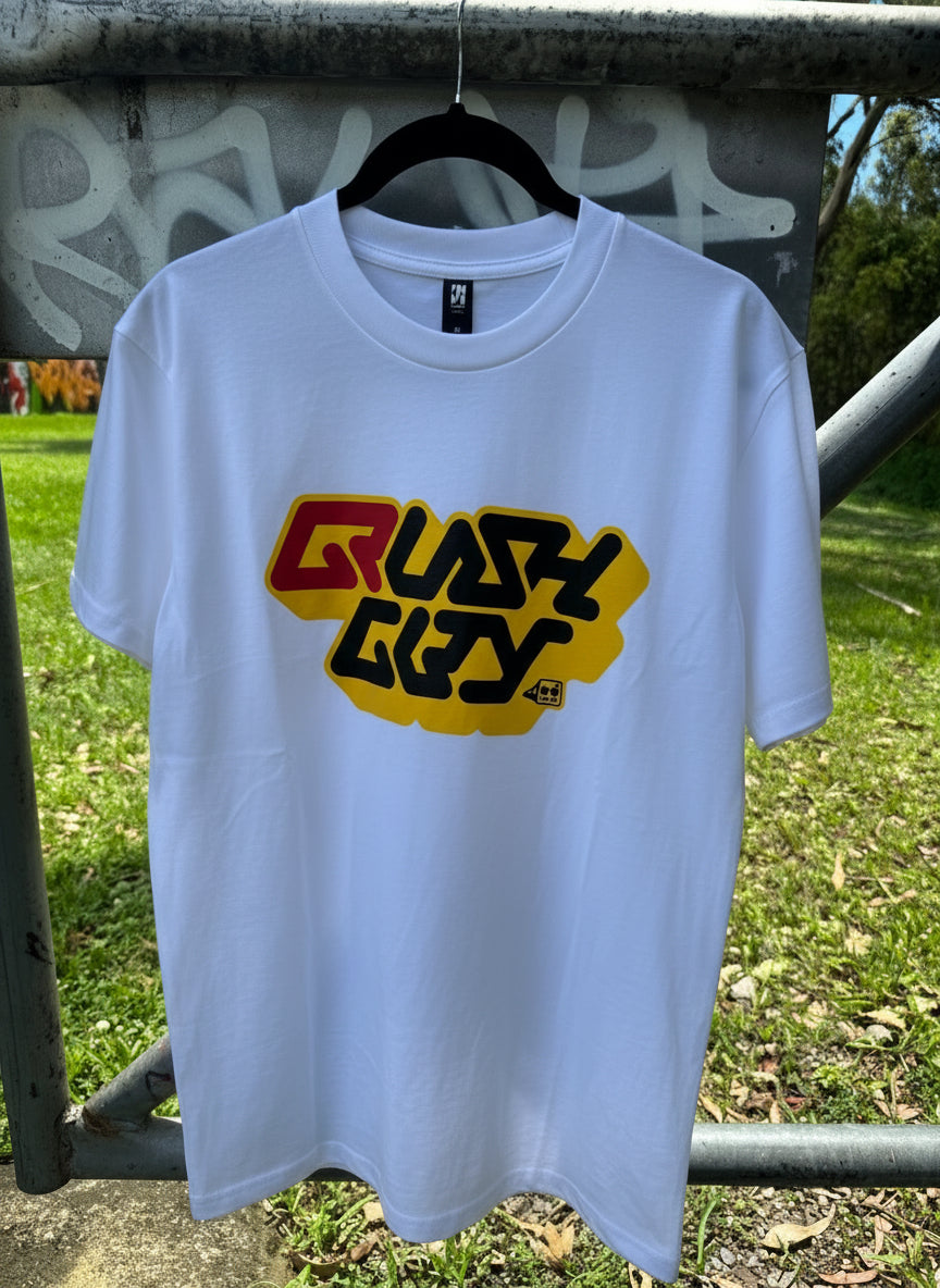 CrushCity + Puzle ‘EMU Farewell’ Collab Tshirt. Limited Edition of 150. Celebrating 15 years of CrushCity - White.
