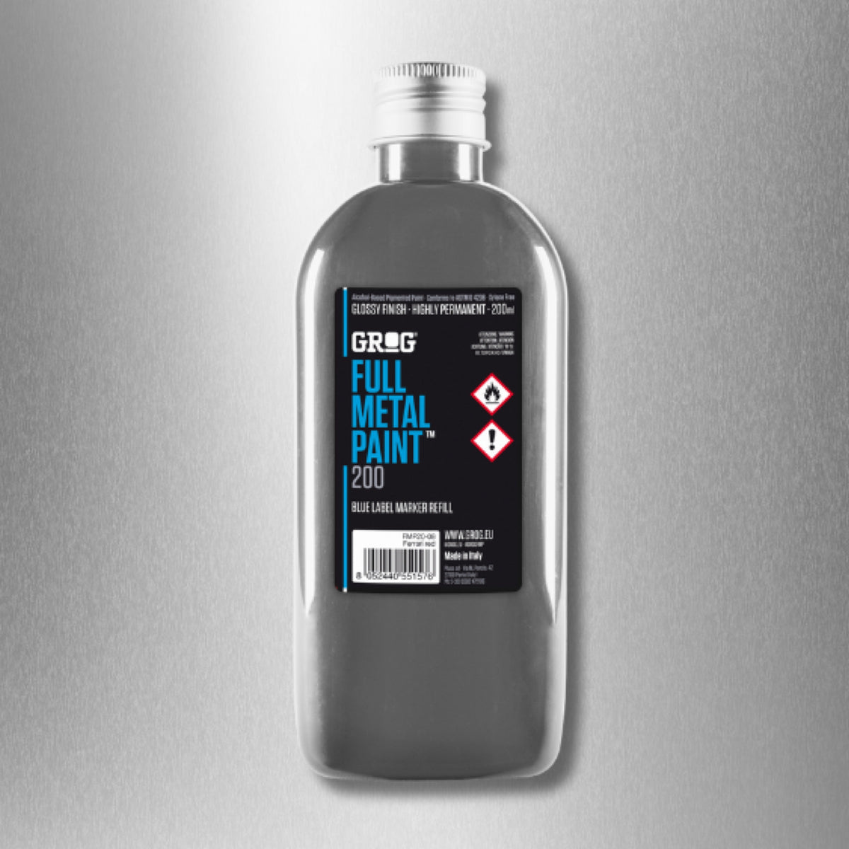 Grog Full Metal Paint 200ml - Burning Chrome