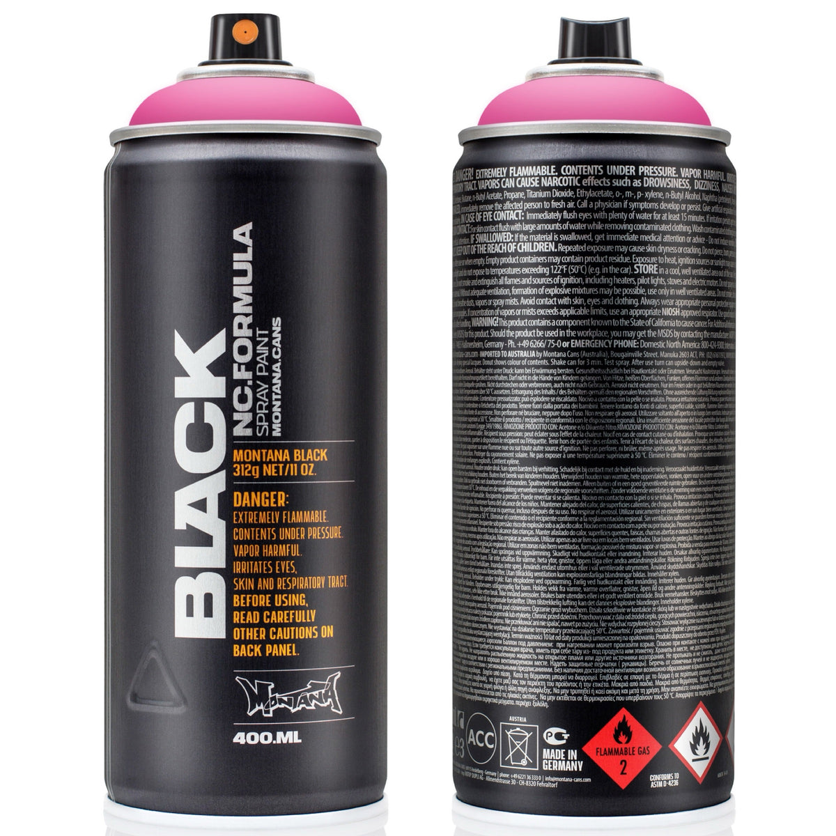 Blk P-4000. Montana Black NC Formula - Power Pink