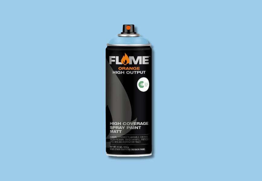 FO-504. Flame Orange - Light Blue Light