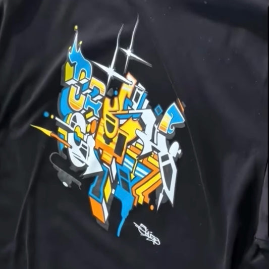 Crush City X Akuzer Stencil Hood - Black