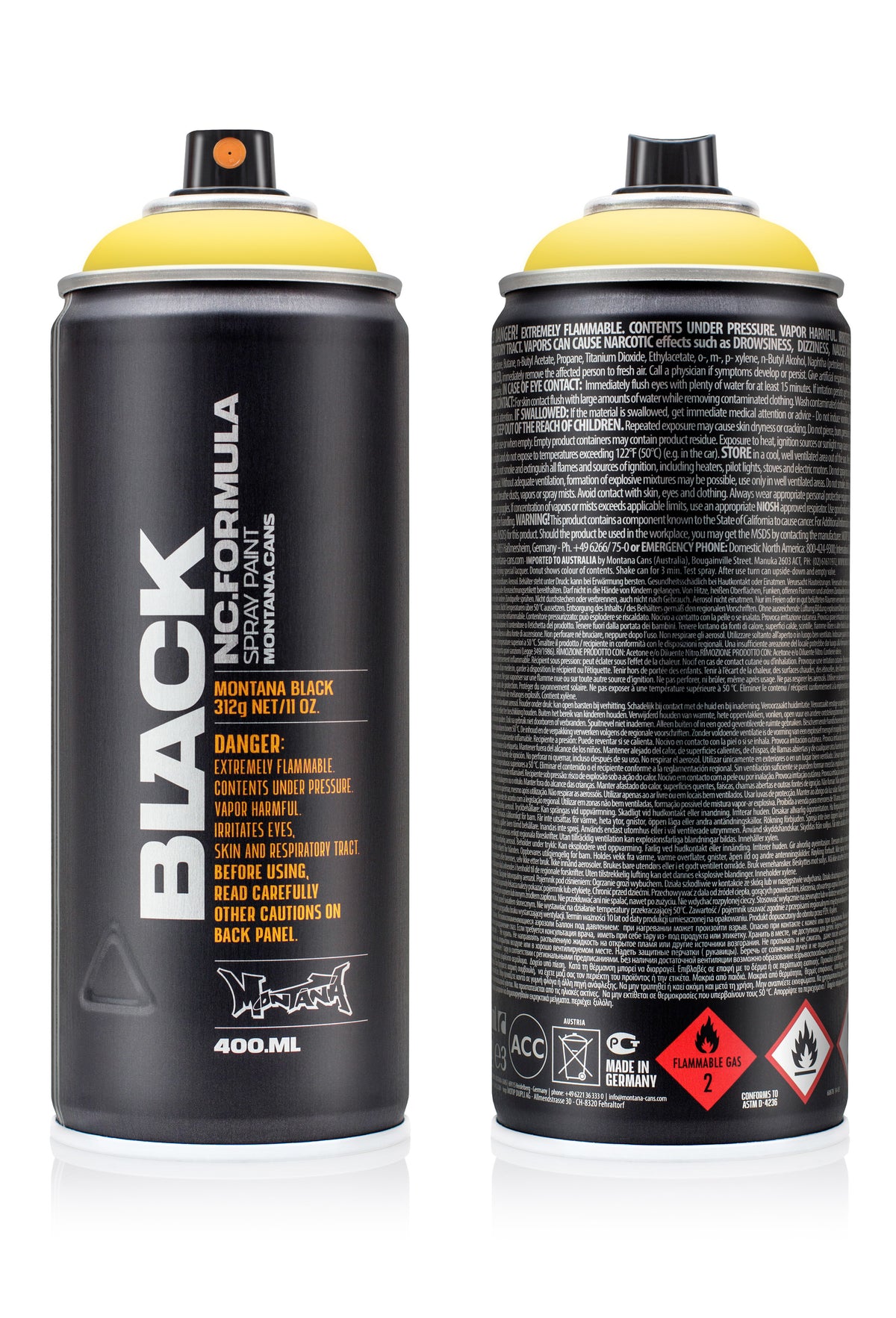 Blk-1010. Montana Black NC Formula - Easter Yellow