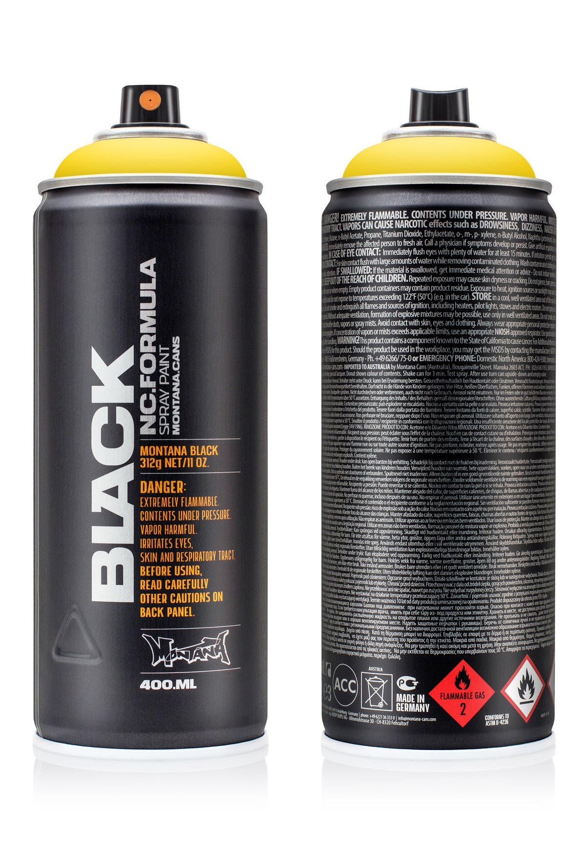 Blk-1025. Montana Black NC Formula - Kicking Yellow